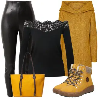 Outfit sa Žuta/Smeđa Čizma na Vezanje/Tenisica Zimske Tenisice/Cipela za Trekking/Zimska cipela Rieker "Savršen za zimu"