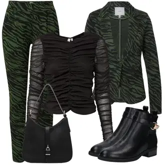 Outfit sa Crna Majica i top/Majica Poslovna košulja/Košulja s Bluzom Only "Savršena uredska odjeća"