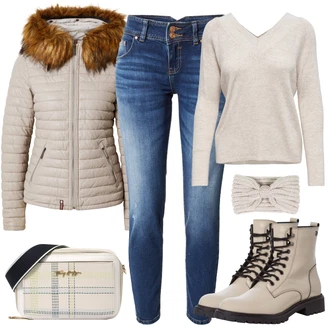 Dlouhé / Maxi Outfit s Šedá Batoh/Taška Přes Rameno/Dlouhé Kardigany/Dlouhý Zimní Kabát/Dlouhá tylová sukně/Dlouhé Šaty/Doplňek Tommy Hilfiger "Trendy Zimní Vzhled"