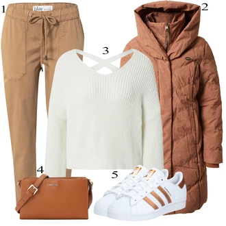 Superstar Outfit s Bílá Teniska Adidas Originals "Podzimní Outfit"