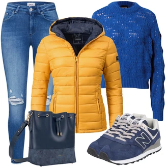 Outfit sa Plava Tenisica New Balance "Udoban zimski outfit"
