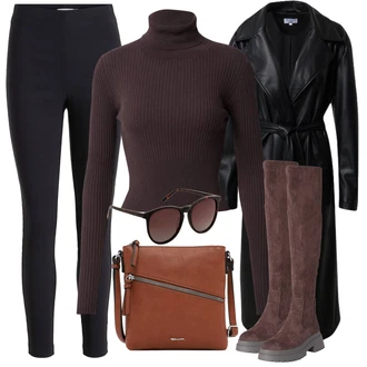 Outfity na zimu Dlouhé Len s Rolák Leger by Lena Gercke "zimní outfit"