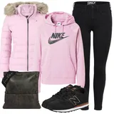 Růžové Dlouhé / Maxi Zimní Kabáty Outfity image