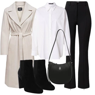 Outfit s Šedá Drykorn "zimní outfit"