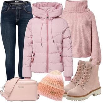 S páskem Dlouhé Outfit s Modrá/Tmavě modrá Kožená bunda/Zimní bunda/Kožené Boty/Slim Fit Džíny/Push up Džín/Džíny s Nízkým Sedem/High Waist Džínové Kalhoty/Termální Džíny/Džín s Nízkým Pasem Only "Zimní Outfit"