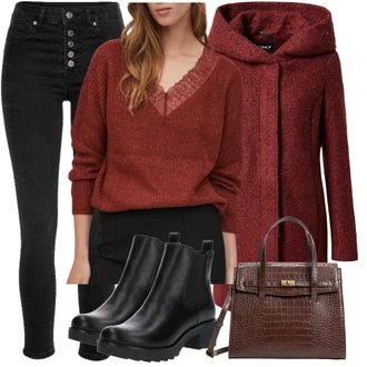 Vintage Outfit s Černá/Šedá Dad Džíny/Dámské Džíny s Délkou 7/8/High Waist Džínové Kalhoty/Push up Džín/Vintage džíny/Motorkářské Džíny/Džíny s Dírou/Džíny s Rozparkem/Zkrácené Džíny/Džíny Culottes Buffalo "zimní outfit"Look: Punk, Vintage