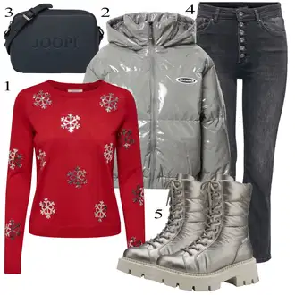 Outfit s Šedá/Zelená/Tmavě zelená/Khaki/Světle šedá Udržitelná bunda/Nafukovací Bund/Bunda z umělých vláken/Letní peřová bunda/Krátký Bund/Krátký Bund/Puchová Bund/Krabice bunda/Reflexní Bund "Ležérní Outfits"