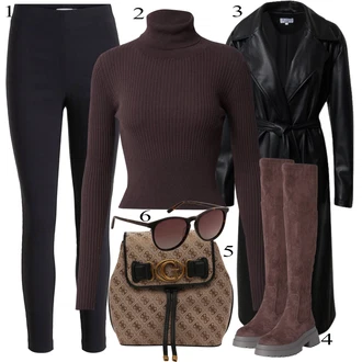 Outfity na zimu Dlouhé Len s Rolák Leger by Lena Gercke "Zimní Outfit"