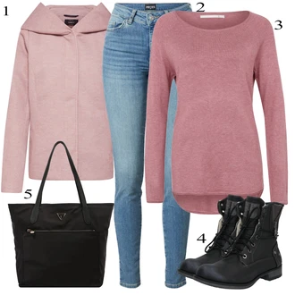 Krátká/mini Outfit s Doplňek/Taška Guess "Zimní Outfit"