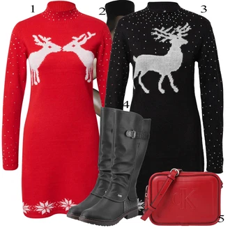 Outfit s Černá Klasická Kozačka/Nízká bota na podpatku/Zimní bota/Chelsea Boty Rieker "Zimní Outfit"