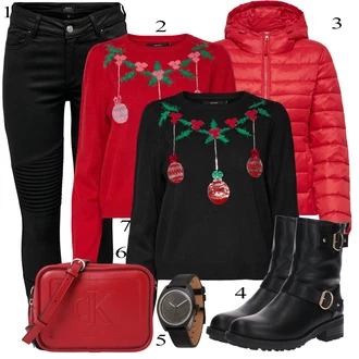 Outfity na zimu Midi s Červená Prošívaná Bunda/Nafukovací Bund/Zimní Bund/Udržitelná bunda/Puchová Bund/Péřová Bunda/Sbalitelné Bund/Bunda s Kapucí/Letní peřová bunda Only "Zimní Outfit"