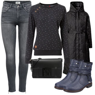 Dlouhé / Maxi Outfit s Taška/Dlouhé Šaty/Doplňek/Dlouhá tylová sukně/Dlouhý Zimní Kabát Armani Exchange "Zimní outfity"