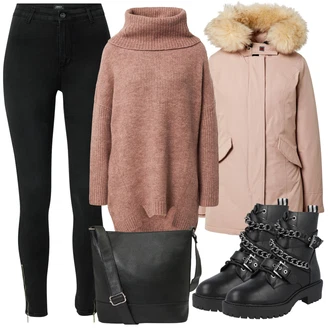 se zipem Outfit s Černá Džínové Legíny/Legíny s Podšívkou/Skinny Kalhoty/Legíny s Vysokým Pasem/Kožená bunda/Manšestrový legíny/Termo Kalhoty/Legíny s Rozparkem/Jeggings/Tregíny/Pletený Legín Only "Zimní outfity"