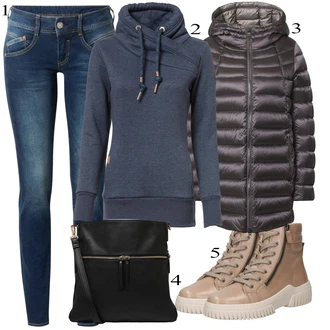 outfit mit Črna Kavbojke Herrlicher "zimska oblačila"