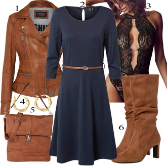 Outfit s Šedá/Černá/Růžová/Fialová/Zelená Krajkový Body/Korzet/Korselet/Krajková podprsenka JETTE "Zimní Outfit"