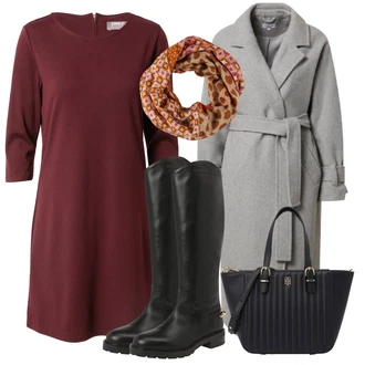 Outfit s Černá Zimní bota/Nízká bota na podpatku/Kozačka Chelsea Boty Tommy Hilfiger "Zimní outfity"