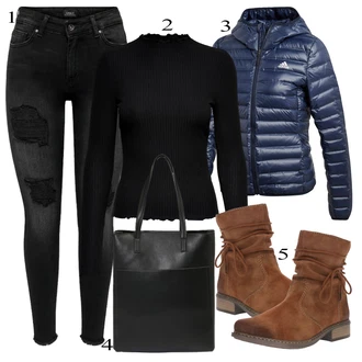 outfit mit Rdeča Rieker "Zimska oblačila"