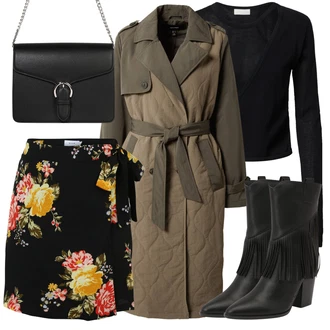 Outfit s Černá/Hnědá/Tmavě šedá/Šedá Pánská taška/Taška na Macbook/Kancelářská Taška/Kufr About You "Zimní outfity"