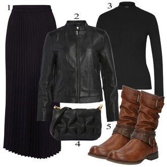 Outfity na zimu s Černá Dlouhé Kardigany/Dlouhá tylová Sukně/Taška/Zvonová Kalhoty/Dlouhý Zimní Kabát/Bota/Doplňek Coccinelle "Zimní Outfit"