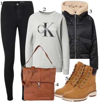 outfit mit Rjava Škorenj Timberland "zimska oblačila"