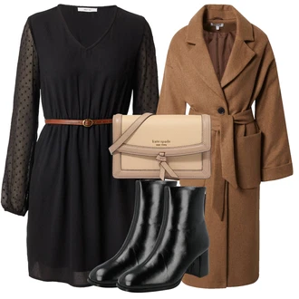 Outfit s Černá Kozačka Kožená bunda/Chelsea Boty/Klasická Kozačka/Plochá Kotníková Bota/Kožená kotníková bota/Kotníková Bota s Podšívkou/Špičatá Kozačka/Letní kotníková Kozačka/Vintage Kotníková Bota/Kozačka se zipem VERO MODA "Zimní outfity"