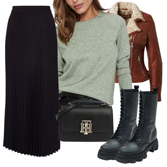 Zimske Outfiti mit Siva/Zelena Pletenina Only "Zimska oblačila"