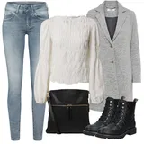 Cream Halenky s Knoflíky Outfity image