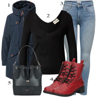 Zimske Outfiti mit Črna Alife and Kickin "zimska oblačila"