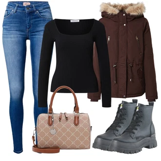 Outfity na zimu s Černá Dlouhá tylová Sukně/Dlouhý Zimní Kabát/Dlouhé Kardigany/Top & košilka/Dlouhé Šaty Edited "Zimní outfity"