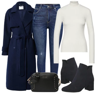 Outfity na zimu Lehké Midi s Fialová/Bílá/Hnědá/Zelená/Černá Pletený top/Pletené tričko/Roláková Košile Edited "Zimní outfity"