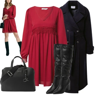 Krátká/mini Outfit s Dlouhý Zimní Kabát/Dlouhá tylová Sukně/Taška/Dlouhé Šaty/Doplňek Calvin Klein "Zimní outfity"