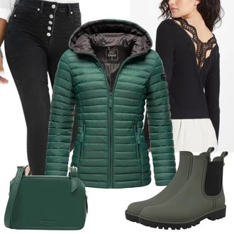 Kombinacije za zimu Visoki Struk sa Crna/Siva Traperice s Rupom/Bikerske Traperice/Ženske Traperice 7/8 Dužine/Push-up Traperice/Culotte Traperice/Vintage traperice/Traperice s Prorezom/High Waist Traperice/Dad Traperice/Skraćene Traperice Buffalo "Zimski outfit"
