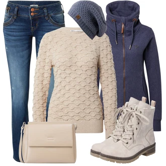 Kombinacije za zimu Mom Denim/Traper sa Plava/Tamnoplava/Pink Hlača Velika Veličina LTB "Zimski outfit za slobodno vrijeme"Look: Rap, Western, Mom, Ležerno, Pametno ležerno, moderne, cool, Prekrasan
