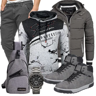 Winter Outfits Vintage mit Grau Unkategorisiert SDINAZ "Alltags Outffit"Look: Sportlich, Outdoor, Unisex, Uni, Vintage