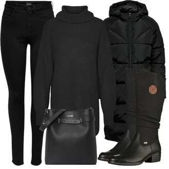 Sportovní Outfit s Černá/Tmavě modrá Legíny s Podšívkou/Teplé Legíny/Kožená bunda/Neprůhledný Legíny/Sportovní Legína/Formovaná Legína/Bavlněné Legíny/Legíny s Rozparkem/Pletený Legín Only "Teplé zimní oblečení"Look: Styl, Cool, Disko, Venkovní, Bezešvé, Unisex, Sportovní