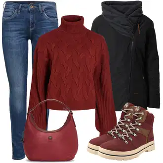 Outfit sa Crvena Privjesak Kipling "Božićni outfit"