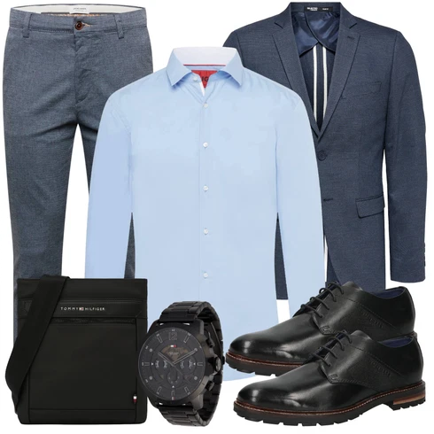 Grau/Dunkelblau/Hellblau/Blau Twill Hose/Slim Hose Jack & Jones kombinieren