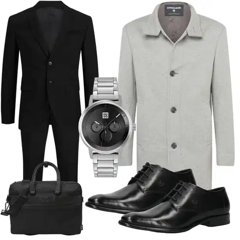 Schwarz/Dunkelgrau/Hellblau Anzug/Kostüm/Business HosenAnzug/Modern HosenAnzug Jack & Jones kombinieren