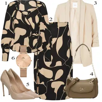 Outfit sa Crna Majica Košulja s Bluzom VERO MODA "Tvoj otmjeni outfit"