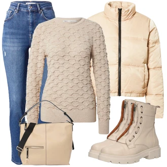 Kombinacije za zimu Mom Denim/Traper sa Plava Jeggings/Traper Tajice/rupa hlača/Hlače s Prorezom Only "Cool zimski outfit"Look: Rap, Mom, 90-ich, cool, Francuske, Prekrasan, Old Money