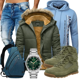 Basic Outfit mit Dunkelgrün/Grau Unkategorisiert Timberland "Cooles Outfit"