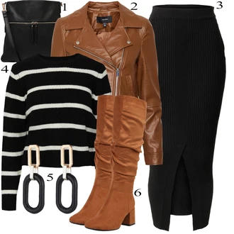 Outfit s Černá Bižuterie AllSaints "Stylový zimní outfity"