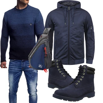 Winter Outfits Moderne mit Blau MERISH "Cooles Winter Outfit"Look: Moderne, Premium