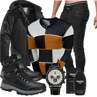 Winter Outfits Vintage mit Schwarz Unkategorisiert Indicode "Cooles Winter Outfit"Look: Empire, Lack, Vintage