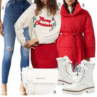 Kombinacije za zimu Kratka Trake za Špagete sa Crvena Prošivena Jakna/Puferica Jakna/Zimska Jakna/Ljetna pod-jakna/Donja Jakna/Jesenska jakna bershka "Tvoj otmjeni outfit"
