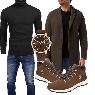 Winter Outfits Streetwear mit Rot Unkategorisiert Timberland "Elegantes Winter Outfit"Look: Streetwear, Casual, Sportlich