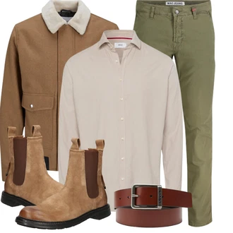 Winter Outfits mit Orange/Beige/Braun/Dunkelbraun Ledergürtel/Frauengürtel Ohne Schnalle/Klassische Gürtel/Casual Gürtel levi's ® "Elegantes Winter Outfit"