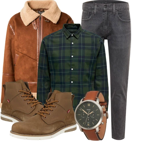 Kariert Schwarz Casual Hemd Only & Sons kombinieren