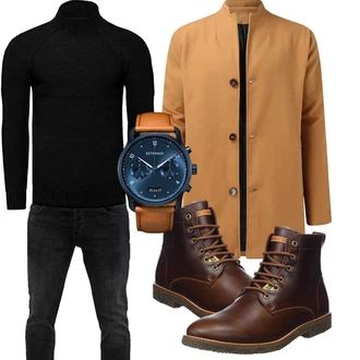Winter Outfits mit Braun/Beige/Khaki Celucke "Elegantes Winter Outfit"