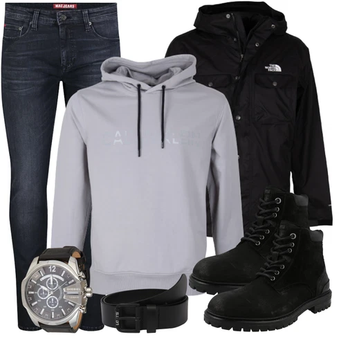 Grau Sweatshirt/Hoodie Calvin Klein kombinieren